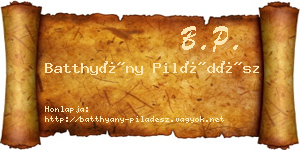 Batthyány Piládész névjegykártya